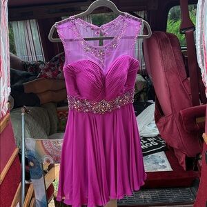 Tony Bowls Fuchsia Backless Dress